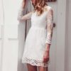 Elegant Embroidery Lace Midi Dress - Image 2