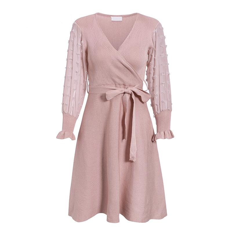 Elegant High Waist Sash Party Dress - Image 2