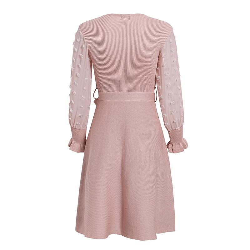 Elegant High Waist Sash Party Dress - Image 3