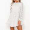Elegant Lace up Long Sleeve Party Dress - Image 2