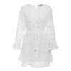 Elegant Lace up Long Sleeve Party Dress - Image 9