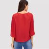 Elegant Office Lady Butterfly Sleeve Split Trim Blouse - Image 3