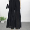 Elegant Pintuck Chiffon Wide Leg Pants for Women - Image 2