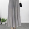 Elegant Pintuck Chiffon Wide Leg Pants for Women - Image 5