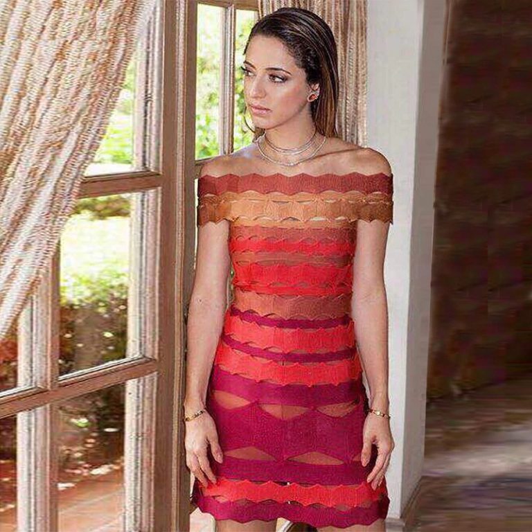 Elegant Sexy Slash Neck Casual Evening Party Dress
