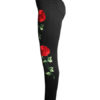 Embroidered Rose Skinny High Waisted Denim Jeans - Image 4
