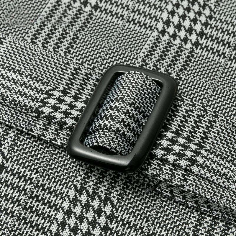 Fashion Plaid Long Sleeve Bodycon Dress - Image 7