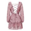 Fashion V Neck Backless Chiffon Short Dress - Image 10