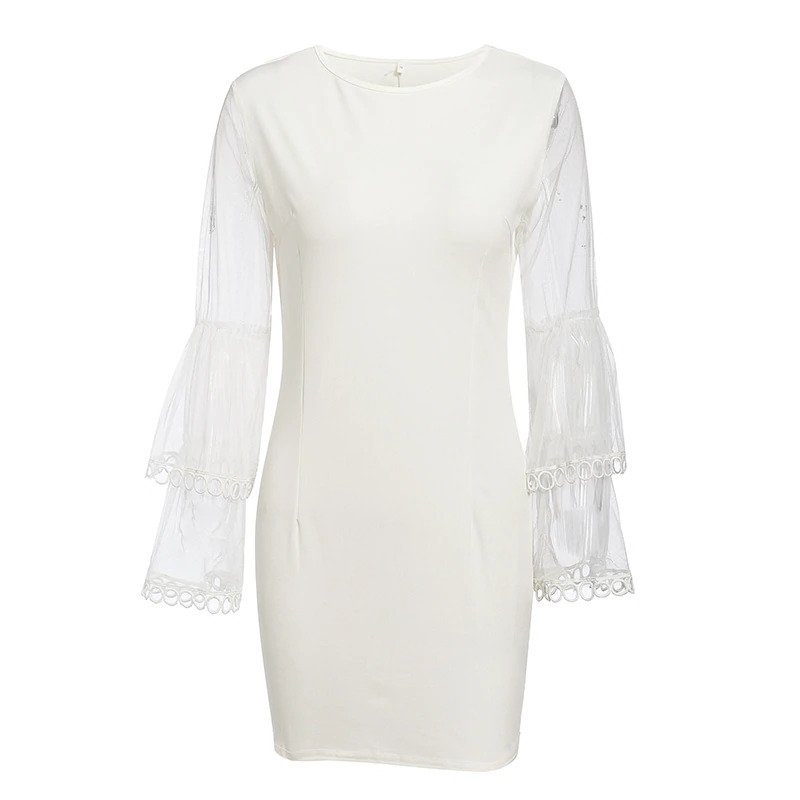 Flare Sleeve Feminino Bodycon Dresses - Image 6