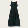 Green Plunge Neck Crisscross Waist Ball Dress - Image 7