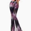 High Rise Printed Flared Pants