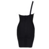Hollow Out One Shoulder Casual Runway Bodycon Party Dress - Image 4