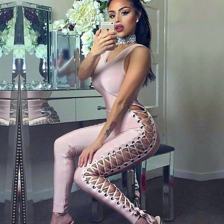 Hollow Out Sexy Sleeveless Runway Party Jumpsuits - Image 2