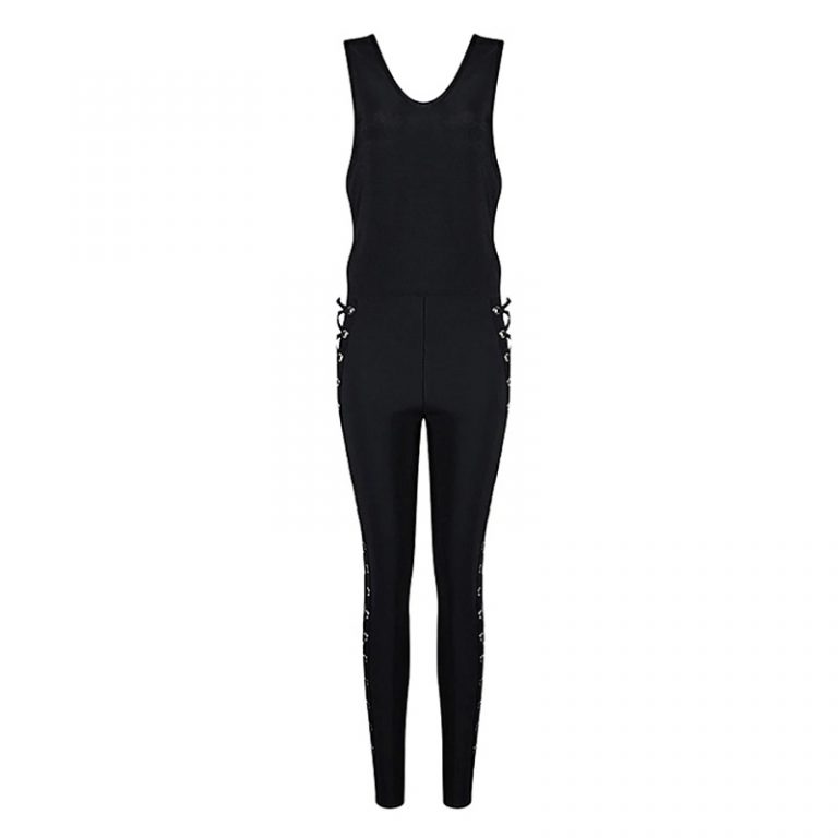 Hollow Out Sexy Sleeveless Runway Party Jumpsuits - Image 6