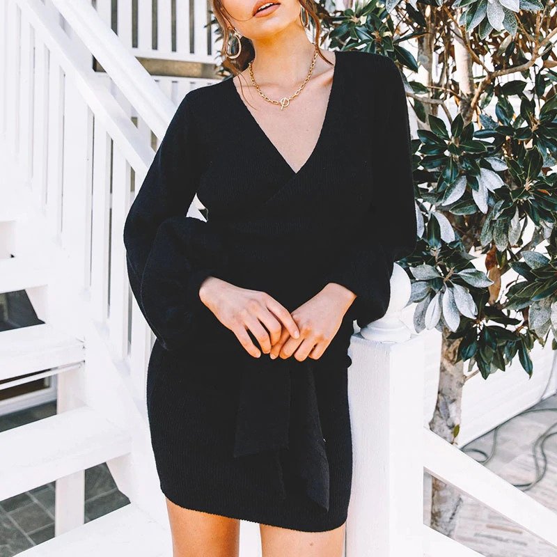 Knitted Sexy Bodycon Dresses - Image 3