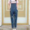 Korean Fashion Jumper Suspender Trousers Jean - Image 3