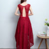 Lace High Low Cocktail Dress Beaded Keyhole Formal Party Dress - Image 6