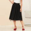 Lady Casual A-Line Mid Waist Midi Skirt