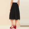 Lady Casual A-Line Mid Waist Midi Skirt - Image 2
