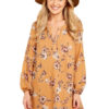 Long Sleeve Shift Dress Floral Print