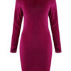 Long Sleeve Velour Backless Sexy Mini Dress - Image 7