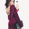 Long Sleeve Velour Backless Sexy Mini Dress - Image 5