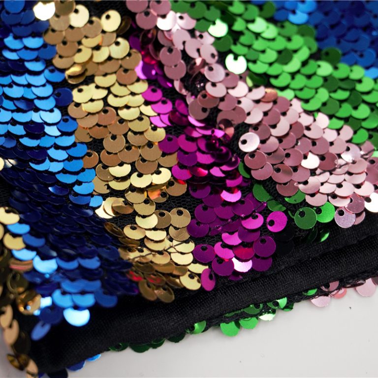 Multicolor Party Highstreet Color Block Sequin Wrap Natural Waist Long Sleeve Dress - Image 7