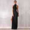 New Bandage Sexy Sleeveless Halter Celebrity Maxi Club Dress - Image 6