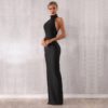 New Bandage Sexy Sleeveless Halter Celebrity Maxi Club Dress - Image 5