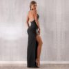 New Bandage Sexy Sleeveless Halter Celebrity Maxi Club Dress - Image 3
