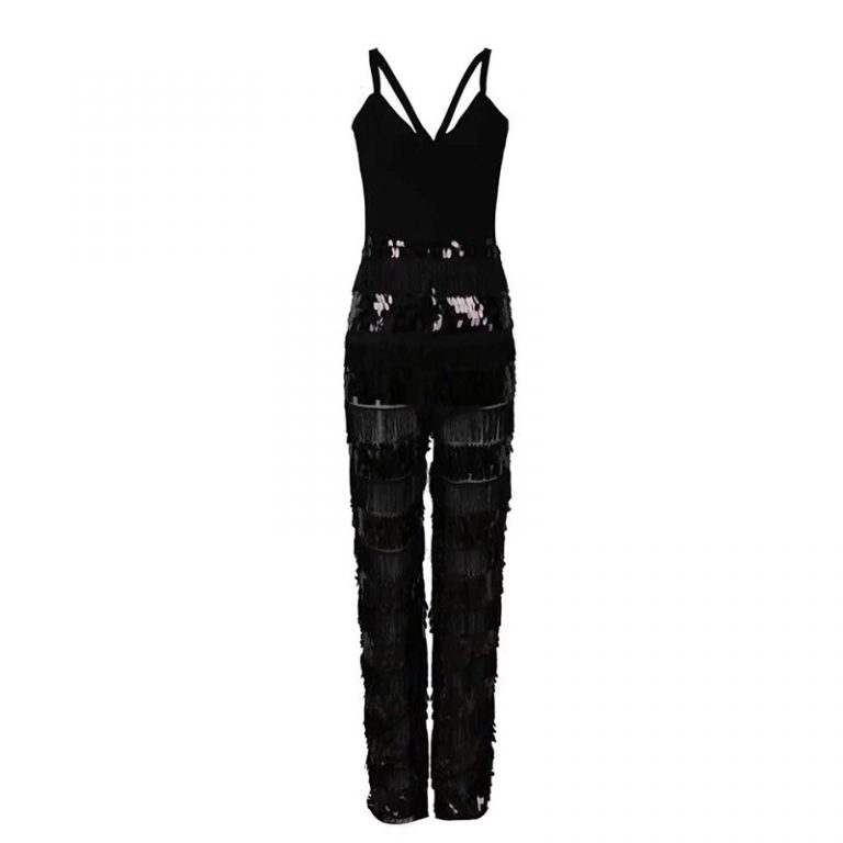New Elegant Sexy Spaghetti Strap  Celebrity Party Jumpsuit - Image 2