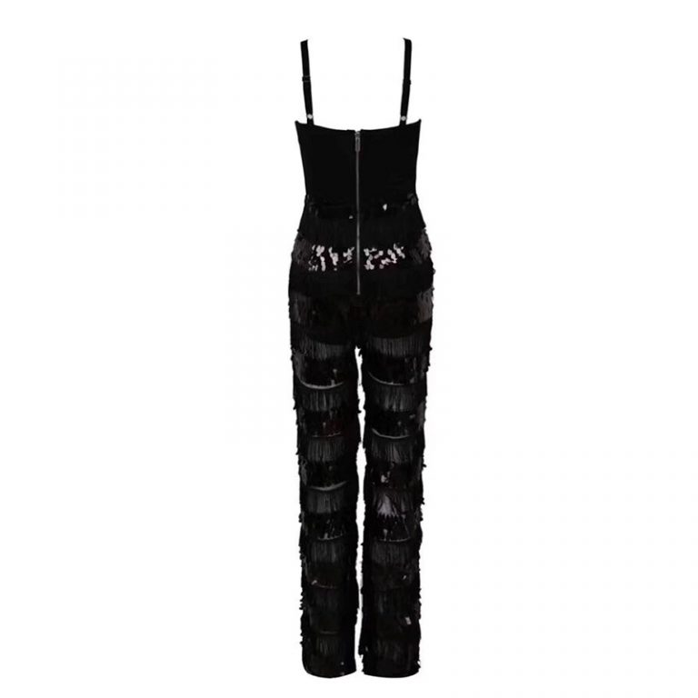New Elegant Sexy Spaghetti Strap  Celebrity Party Jumpsuit - Image 3