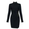 New Long Sleeve Beading Bodycon Mini Club Dress - Image 2