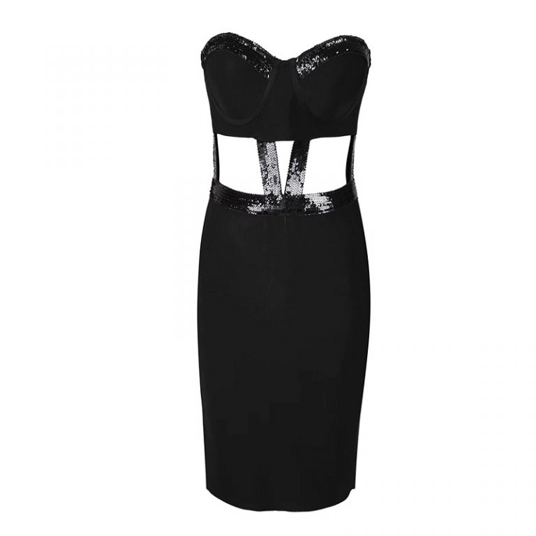 New Strapless Evening Party Celebrity Bodycon Bandage Dress - Image 2