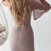 One Shoulder Long Sleeves Glitter Mini Dress - Image 2