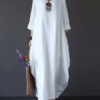 Oversized Batwing Sleeve Scoop Neck Maxi Dress - Image 2