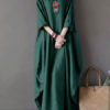 Oversized Batwing Sleeve Scoop Neck Maxi Dress