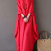 Oversized Batwing Sleeve Scoop Neck Maxi Dress - Image 4