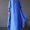 Oversized Batwing Sleeve Scoop Neck Maxi Dress - Image 3