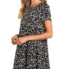 Oversized Shift Short Sleeve Printed Tunic Dresses - Image 4