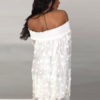 Oversized Shift Lace Tulle Midi Dress - Image 2