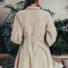 Oversized Sleeved Cotton Linen Mini Dress - Image 4