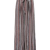 Palazzo Pants Striped Wide Leg Trousers Brown Ethnic Print Pants - Image 4