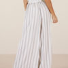 Palazzo Pants Wide Leg Pants White Striped High Waisted Pants For Women - Image 4