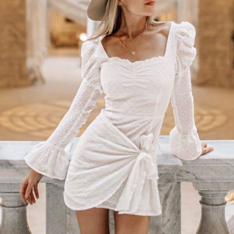 Party Elegant Embroidery Short Vintage Dress - Image 6