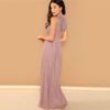 Pink Guipure Lace Overlay Bodice Maxi Dress - Image 4