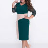Plus Size Bodycon Lace Patchwork Casual Dress
