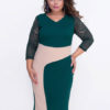 Plus Size Bodycon Lace Patchwork Casual Dress - Image 2