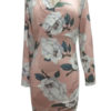 Printed V Neck Long Sleeves Mini Dress - Image 2
