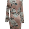 Printed V Neck Long Sleeves Mini Dress - Image 3